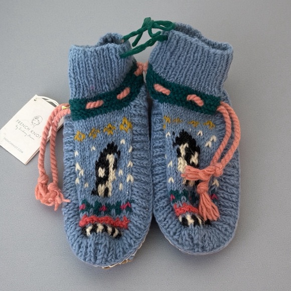 Free People Frosty Friends Slipper Socks From French Knot PINGUIN NEW - Picture 4 of 4